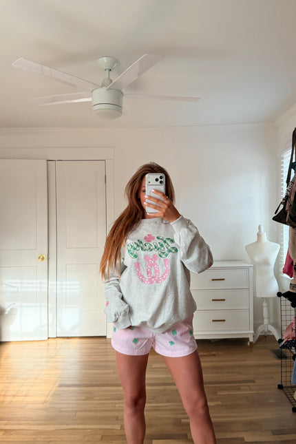 Lucky Embroidered Crewneck